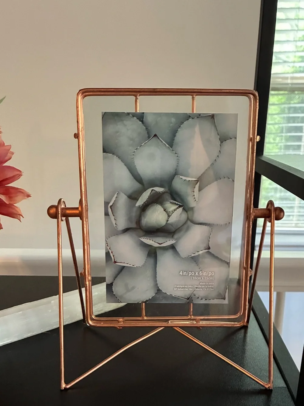Rustic Copper Tone Metal Photo Frame Stand